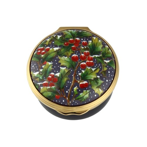 Halcyon Days halcyon days holly in the snow enamel box Halcyon Days halcyon days holly in the snow enamel box
