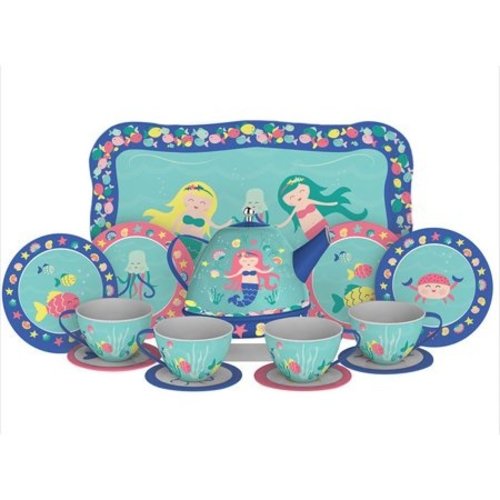 Schylling Schylling Mermaid Tin Tea Set Schylling Schylling Mermaid Tin Tea Set