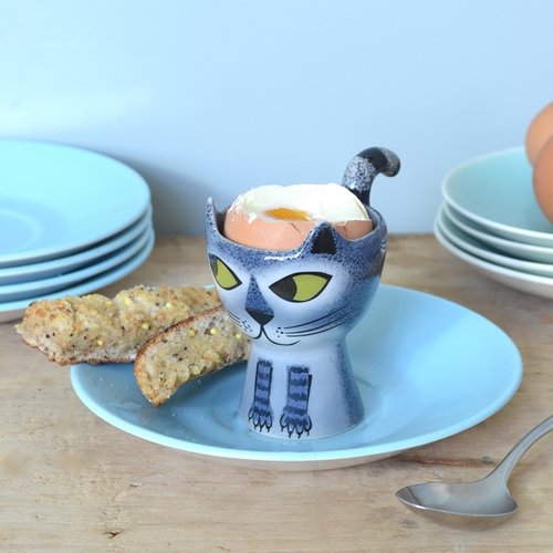 Hannah Turner Hannah Turner Grey Tabby Cat Egg Cup Hannah Turner Hannah Turner Grey Tabby Cat Egg Cup