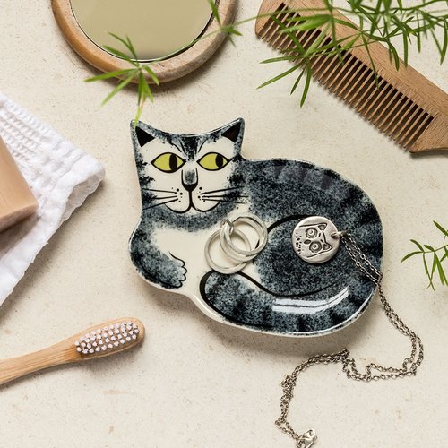 Hannah Turner Hannah Turner Cat Trinket Dish Grey Hannah Turner Hannah Turner Cat Trinket Dish Grey