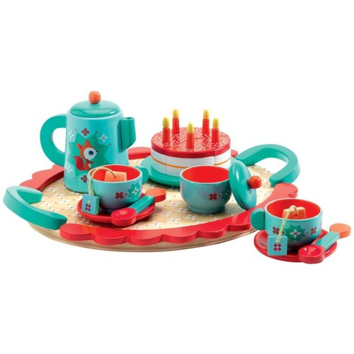 Djeco Fox Wooden Tea Party Set Djeco Fox Wooden Tea Party Set