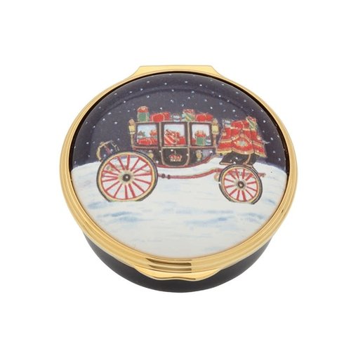 Halcyon Days Carriage in the Snow Enamel Box Halcyon Days Carriage in the Snow Enamel Box