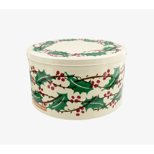 Emma Bridgewater Emma Bridgewater Round Winter Berries Tin Medium Emma Bridgewater Emma Bridgewater Round Winter Berries Tin Medium