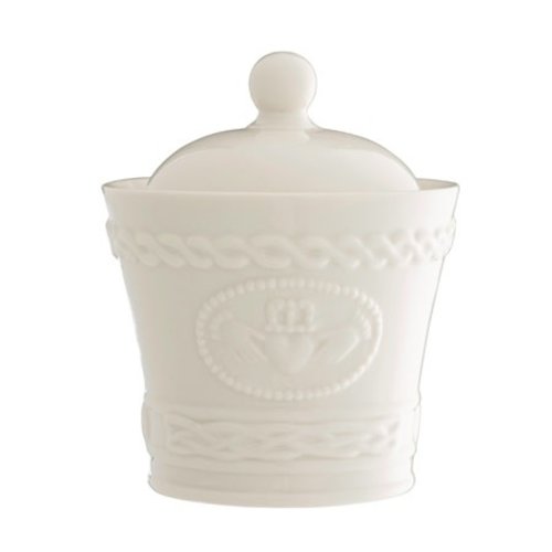 Belleek Belleek Claddagh Sugar Bowl Belleek Belleek Claddagh Sugar Bowl