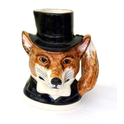 Babbacombe Pottery Hunting Fox Jug Babbacombe Pottery Hunting Fox Jug