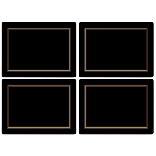Portmeirion Portmeirion Black Classic Placemats Portmeirion Portmeirion Black Classic Placemats