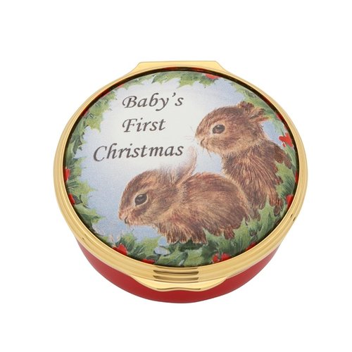 Halcyon Days Halcyon Days Baby's First Christmas Enamel Box Halcyon Days Halcyon Days Baby's First Christmas Enamel Box