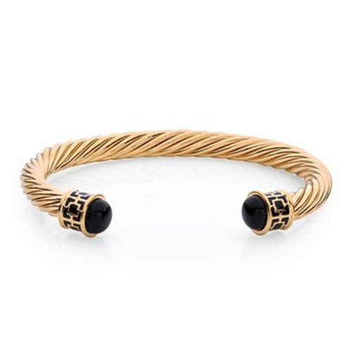 Halcyon Days Maya Black Gold Torque Bangle Halcyon Days Maya Black Gold Torque Bangle