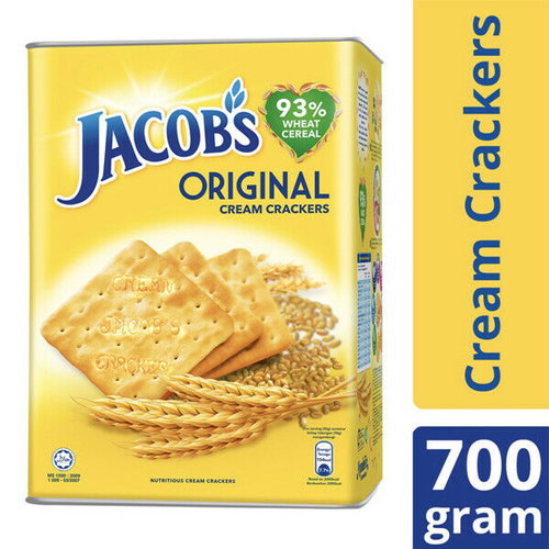 Jacob's Jacobs Cream Crackers Tin 700g Jacob's Jacobs Cream Crackers Tin 700g