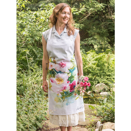 April Cornell Peony Watercolor Chef Apron April Cornell Peony Watercolor Chef Apron