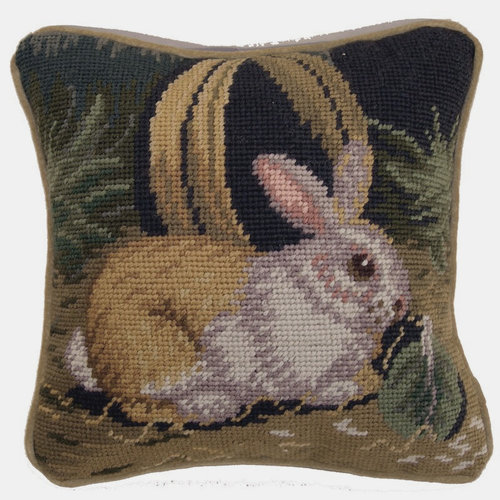 Needlepoint Rabbit Pillow Needlepoint Rabbit Pillow