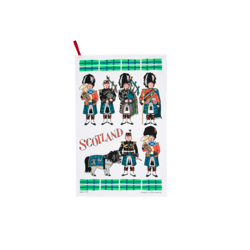 Alison Gardiner Scottish Pipers Tea Towel Alison Gardiner Scottish Pipers Tea Towel