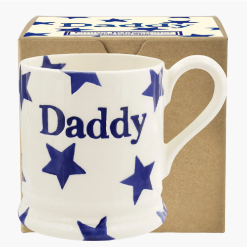 Emma Bridgewater Blue Star Daddy 1/2 Pint Mug Boxed Emma Bridgewater Blue Star Daddy 1/2 Pint Mug Boxed