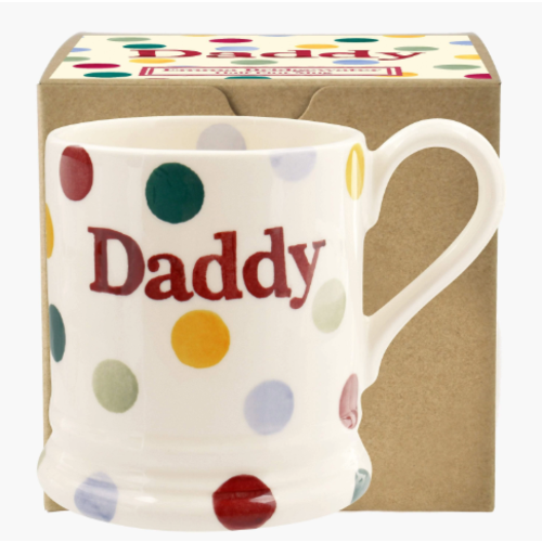 Emma Bridgewater Emma Bridgewater Polka Dot Daddy 1/2 Pint Mug Boxed Emma Bridgewater Emma Bridgewater Polka Dot Daddy 1/2 Pint Mug Boxed