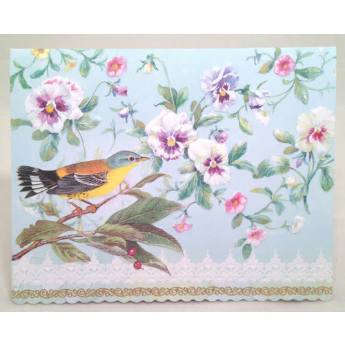 Pansies & Warbler Portfolio Cards Pansies & Warbler Portfolio Cards