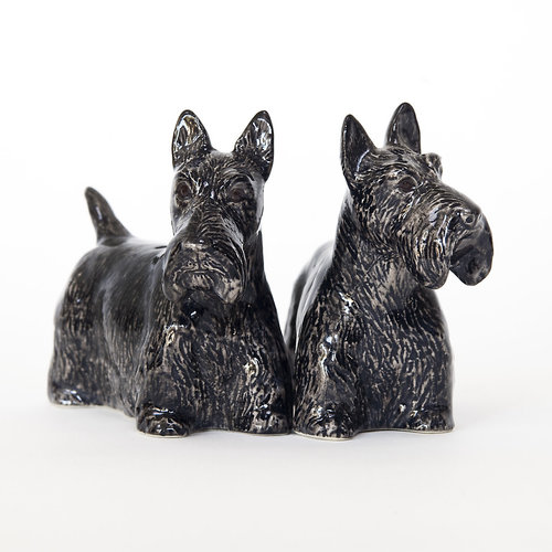 Quail Ceramics Quail Scottie Figures Set of 2 Quail Ceramics Quail Scottie Figures Set of 2