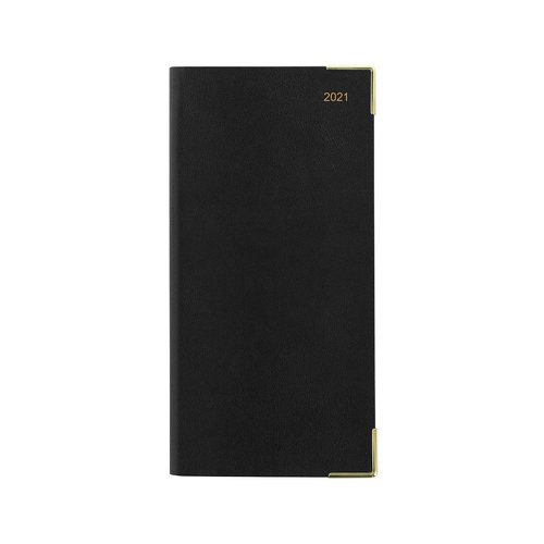 Letts of London Classic Slim Landscape Week to View Diary with Appointments 2021 Black Letts of London Classic Slim Landscape Week to View Diary with Appointments 2021 Black