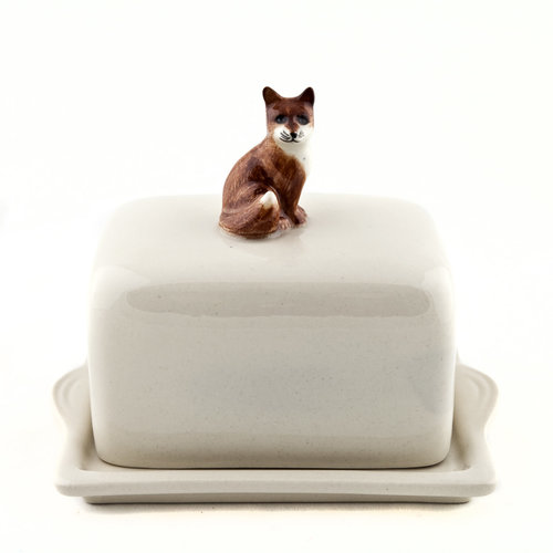 Quail Ceramics Quail Fox Butter Dish Quail Ceramics Quail Fox Butter Dish