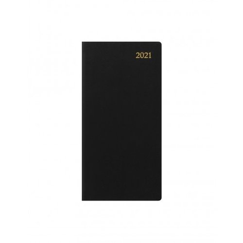 Letts of London Signature Slim Week to View Leather Diary with Planners 2021 Black Letts of London Signature Slim Week to View Leather Diary with Planners 2021 Black