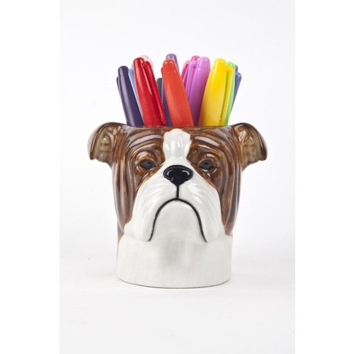 Quail Ceramics English Bulldog Pencil Pot Quail Ceramics English Bulldog Pencil Pot