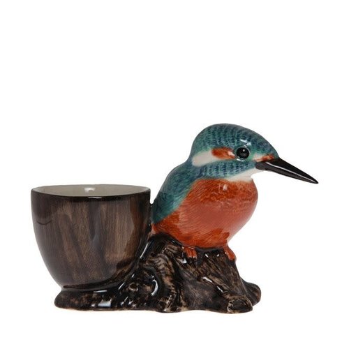 Quail Ceramics Quail Kingfisher with Egg Cup Quail Ceramics Quail Kingfisher with Egg Cup