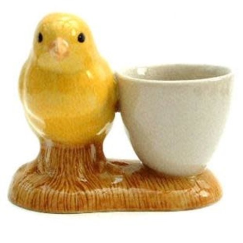 Quail Ceramics Quail Yellow Chick with Egg Cup Quail Ceramics Quail Yellow Chick with Egg Cup