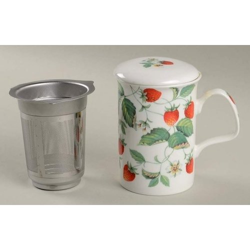 Alpine Strawberry Infuser Covered Mug Alpine Strawberry Infuser Covered Mug