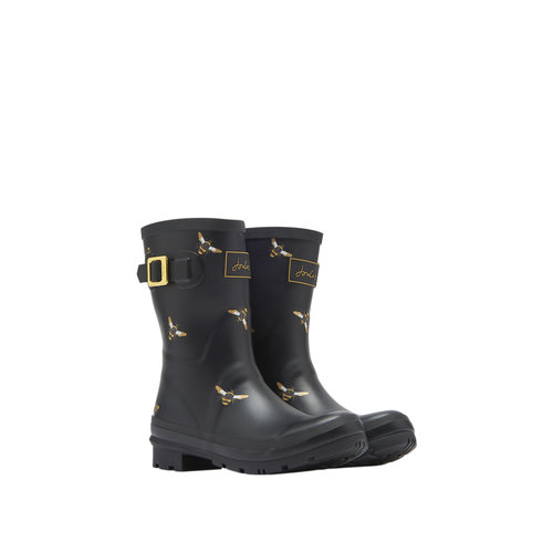 Joules USA Black Bee Molly Welly US Adult Size 6 Joules USA Black Bee Molly Welly US Adult Size 6