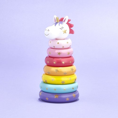 Cupcakes and Cartwheels Unicorn Rainbow Ring Stacker Cupcakes and Cartwheels Unicorn Rainbow Ring Stacker
