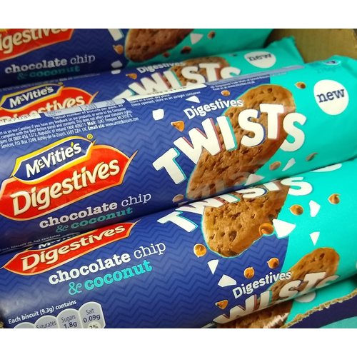 McVitie's Digestives Twists Chocolate Chip & Coconut McVitie's Digestives Twists Chocolate Chip & Coconut