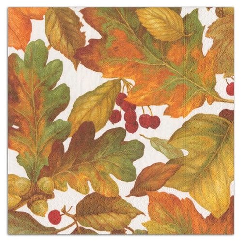 Caspari Autumn Leaves Cocktail Napkins Caspari Autumn Leaves Cocktail Napkins