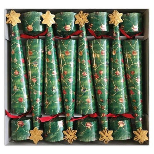 Caspari Christmas Cone Crackers Glittering Tree Caspari Christmas Cone Crackers Glittering Tree