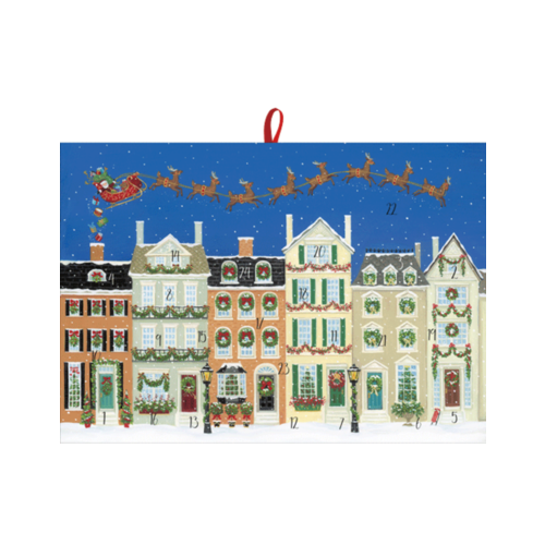 Caspari Santa Delivering Gifts Advent Calendar Caspari Santa Delivering Gifts Advent Calendar