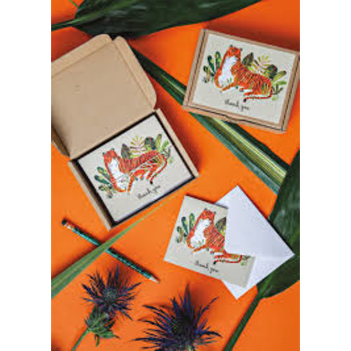 Big Cats Green Thank You Cards Big Cats Green Thank You Cards