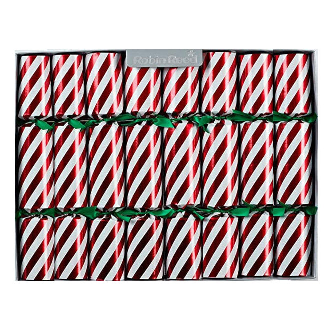 Candy Cane Mini Christmas Crackers (Box of 8)