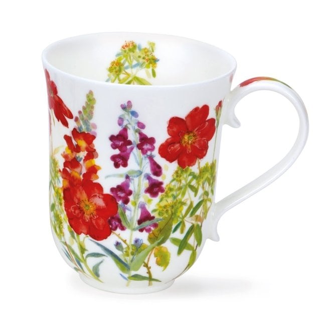 Braemar Cottage Flowers Red Mug