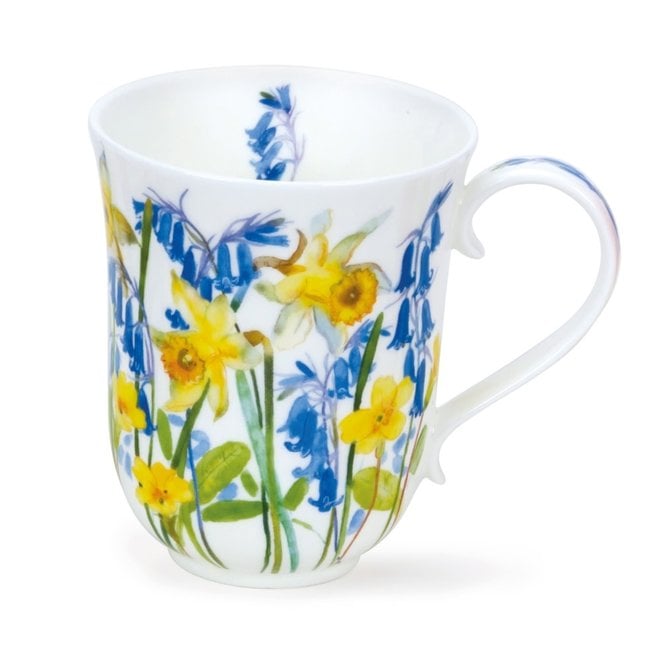 Braemar Cottage Flowers Yellow Mug