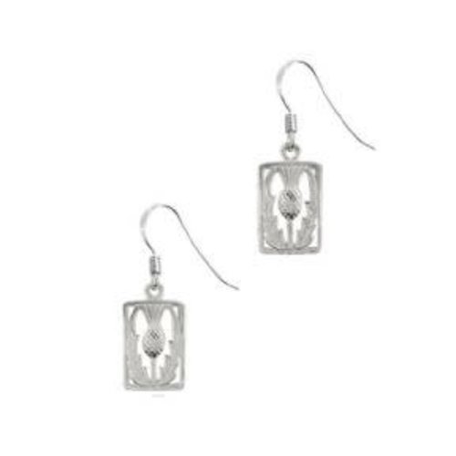 Hamilton & Young Scottish Thistle Drop Earrings Rectangle Hamilton & Young Scottish Thistle Drop Earrings Rectangle