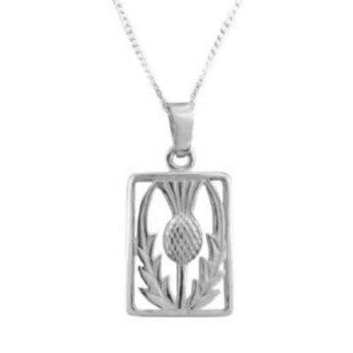 Hamilton & Young Scottish Thistle Rectangle Pendant Hamilton & Young Scottish Thistle Rectangle Pendant