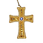 St. Nicolas Gold T Cross with Pearl Border