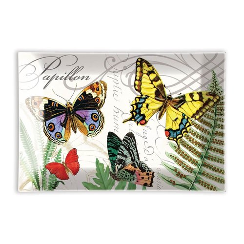 Michel Design Works Papillon Rectangular Glass Soap Dish Michel Design Works Papillon Rectangular Glass Soap Dish