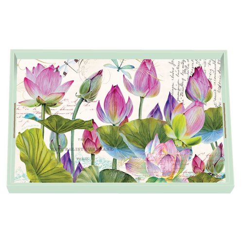 Michel Design Works Water Lilies Decoupage Wooden Vanity Tray Michel Design Works Water Lilies Decoupage Wooden Vanity Tray