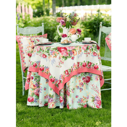 April Cornell Marion White/Multi 60 x 90 Tablecloth April Cornell Marion White/Multi 60 x 90 Tablecloth