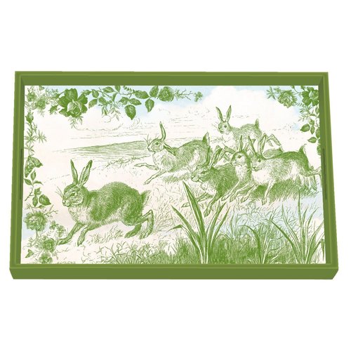 Michel Design Works Michel Bunny Toile Vanity Tray Michel Design Works Michel Bunny Toile Vanity Tray