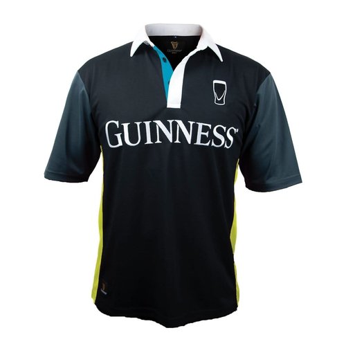 Guinness Guinness Black and Yellow Stripe Rugby Jersey Guinness Guinness Black and Yellow Stripe Rugby Jersey
