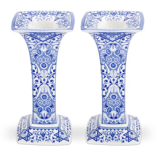 Spode Spode Judaica Collection Candlesticks Pair Spode Spode Judaica Collection Candlesticks Pair