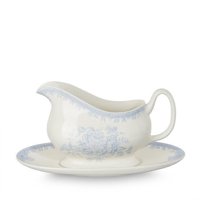 Gravy Boat and Stand Asiatic Pheasants Blue