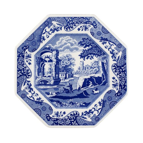 Spode Blue Italian Octagonal Plate 9.5" Spode Blue Italian Octagonal Plate 9.5"