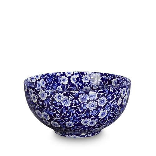 Burleigh Pottery Calico Blue Small Footed Bowl Burleigh Pottery Calico Blue Small Footed Bowl