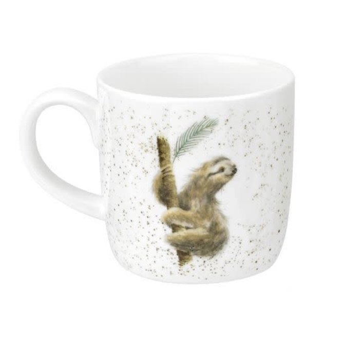 Royal Worcester Wrendale Design Hanging Around 14 Ounce Bone China Mug -  Sloth 